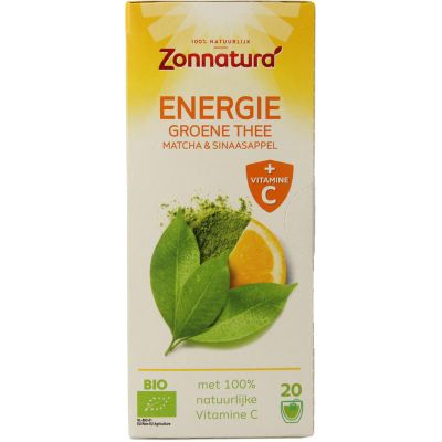 Zonnatura Energie groene thee met vitami ne C bio (20st) 20st