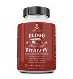 Ancestral Supplements Ancestral Supplements Runderbloedcomplex - Blood Vitality - met Lever & Milt - Gra (180ca)