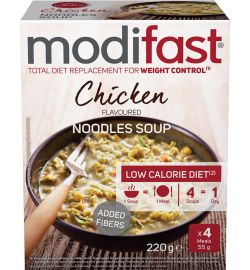 Koopjes Drogisterij Modifast Intensive Chicken Noodles Soup (4x55g) aanbieding