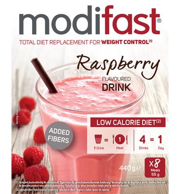 Modifast Intensive Milkshake Raspberry (8x55g) 8x55g