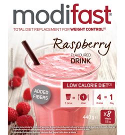 Koopjes Drogisterij Modifast Intensive Milkshake Raspberry (8x55g) aanbieding