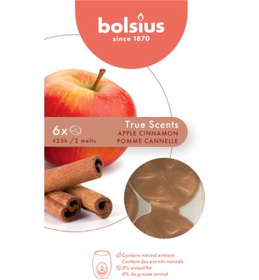 Bolsius True Scents geurchips Apple-Cinnamon (6st) (1 st.) 1 st.