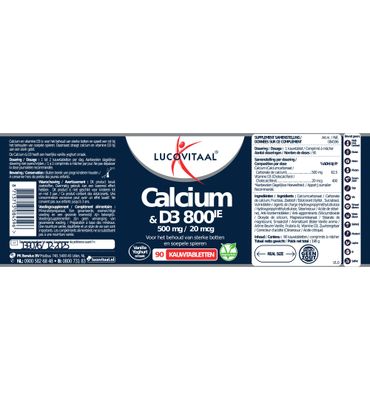 Lucovitaal Calcium 500mg + D3 20mcg -kauw null