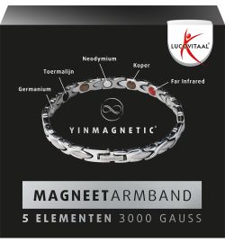 Lucovitaal Lucovitaal Armband magneet YM® Zilverkleurig