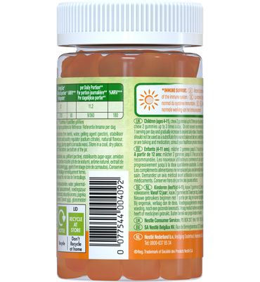 Nestlé Health Science Fibre Gummies Vit D3 appelsien (60st) null