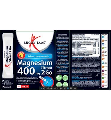 Lucovitaal Magnesium Citraat 400mg 2Go 14 null