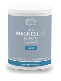 Mattisson Healthstyle Mattisson Healthstyle Magnesium Tauraat Poeder (250gr)