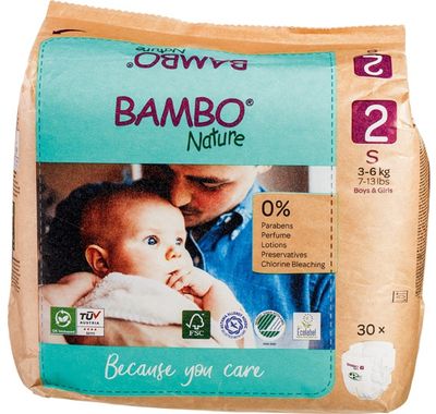 Bambo Nature Luiers 2 (3-6kg) (30st) 30st
