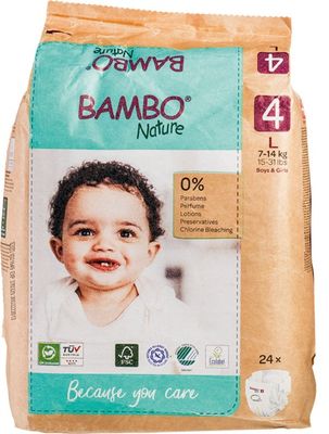 Bambo Nature Luiers 4 (7-14kg) (24st) 24st