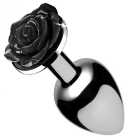 Booty Sparks Booty Sparks Black Rose Buttplug - Small (1ST)