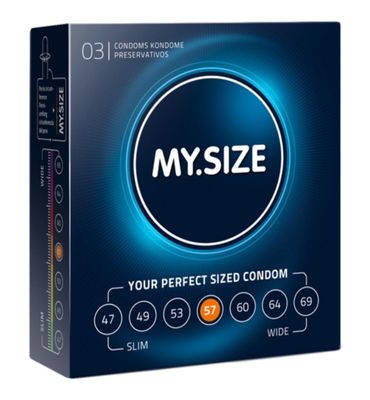 My.Size MY.SIZE Pro 57 mm Condooms - 3 stuks (3stuks) 3stuks