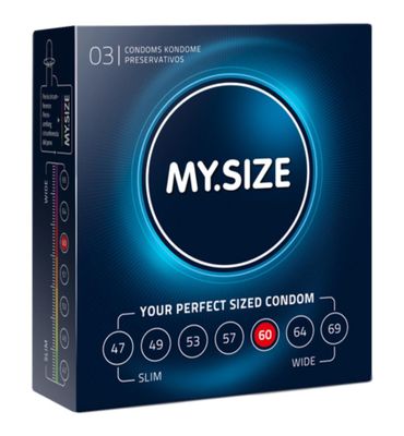 My.Size MY.SIZE Pro 60 mm Condooms - 3 stuks (3stuks) 3stuks