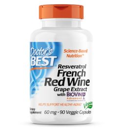 Doctors Best Doctors Best Resveratrol & Rode Wijn Extract - ResVinol-25® (90ca)