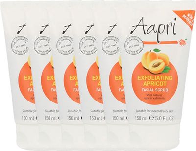 Aapri Exfoliating Facial Scrub Abrikozen Voordeelverpakking 6x150ml