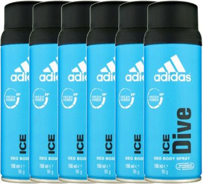 Adidas Ice Dive Bodyspray Man Voordeelverpakking 6x150ml