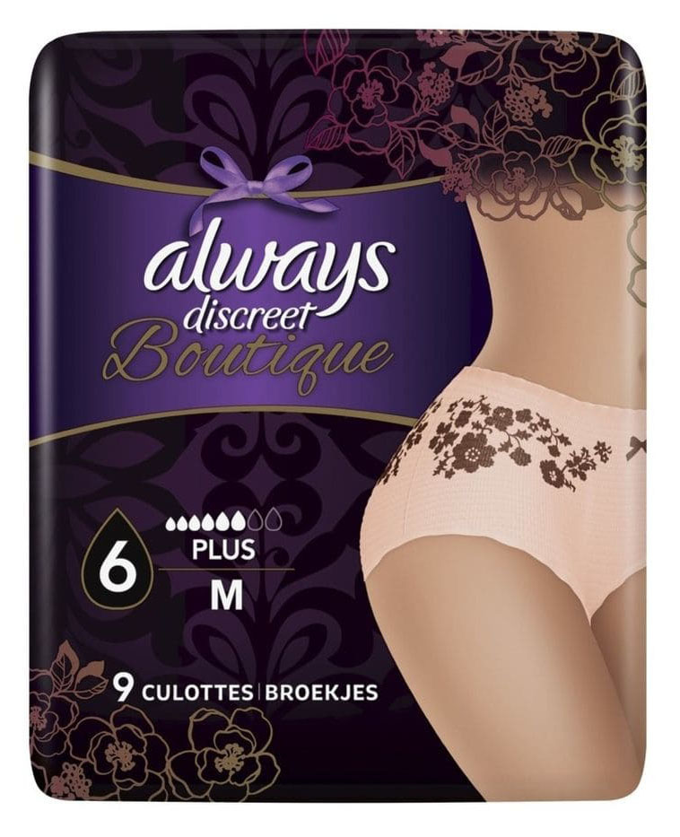 Always Discreet Boutique Broekjes Voor Urineverlies Maat M 9stuks Always Discreet Boutique Broekjes Voor Urineverlies Maat M 9stuks