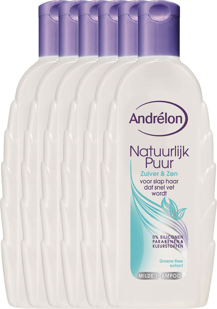 Andrelon Shampoo Natuurlijk Puur Zuiver And Zen Voordeelverpakking 6x300ml