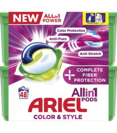 Ariel Ariel All-in-1 Pods Color & Style Extra Fiber Protection (24+24) 48 Wasbeurten