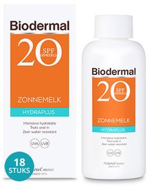 Biodermal Biodermal Zonnemelk Hydraplus Factor(spf)20 Voordeelverpakking Biodermal Zonnemelk Hydraplus Factor(spf)20
