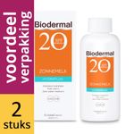 Biodermal Zonnemelk Hydraplus Factor(spf)20 Voordeelverpakking 2x200ml thumb