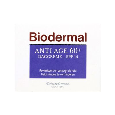 Biodermal Anti Aging 60+ Dagcreme Anti Rimpel Creme Huidveroudering Rimpels Voorkomen 50ml