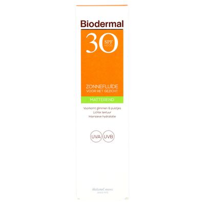 Biodermal Zonnefluide Gezicht Matterend Factor(spf)30 40ml
