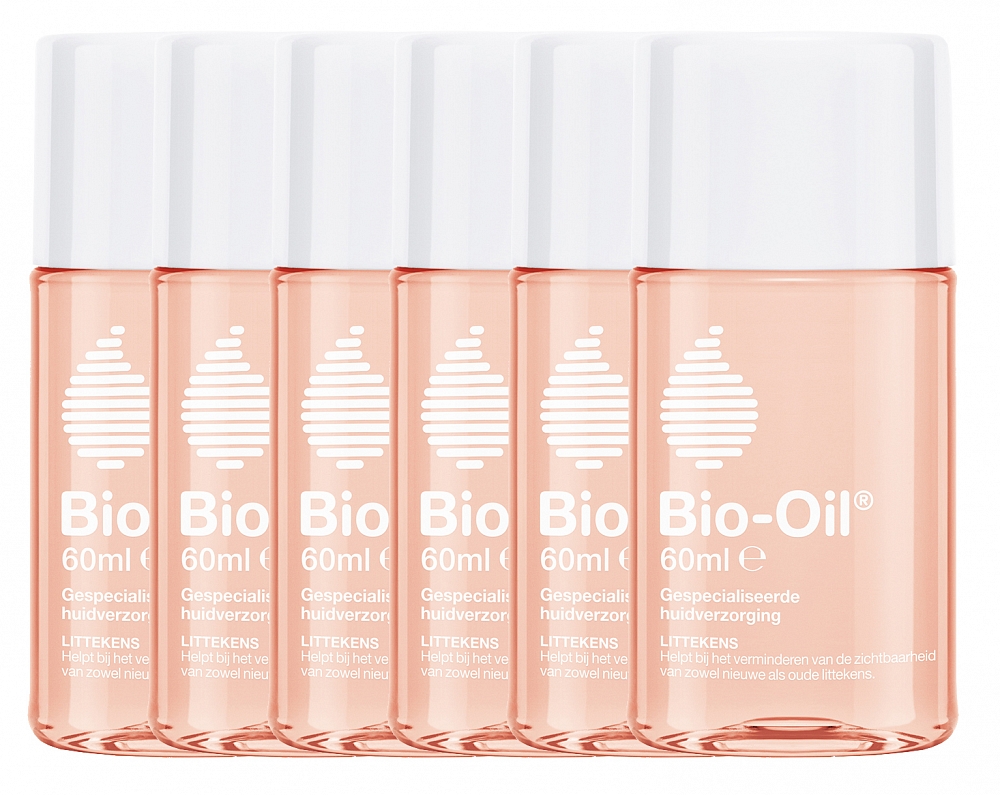 Bio Oil Verzacht Littekens Huidstriemen En Pigmentvlekken Voordeelverpakking 6x60ml
