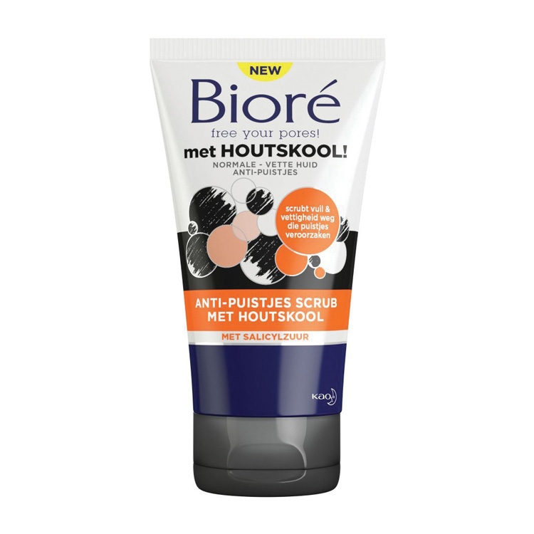Bior Anti-Puistjes Scrub Met Houtskool 127gram Bior Anti-Puistjes Scrub Met Houtskool 127gram