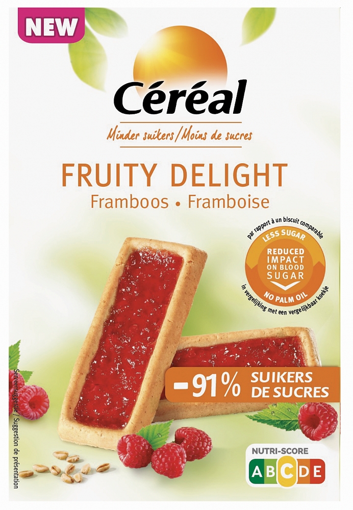 Cereal Minder Suikers - Fruity Delight Framboos