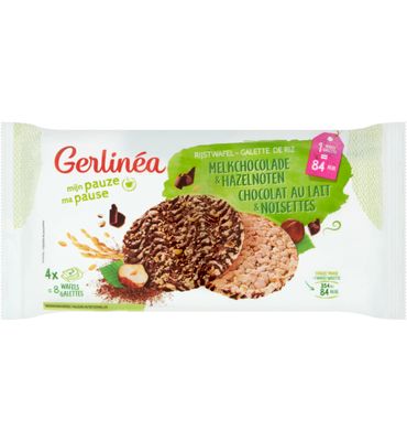 Gerlinéa Rijstwafel melkchocolade en hazelnoten (142g) 142g