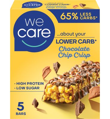 WeCare Lower carb reep chocolate chip crisp (5x30 gr) 5x30 gr