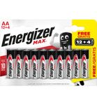 Energizer NEW MAX AA/LR06/E91 - BP 12+4 (12+4st) 12+4st thumb