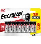 Energizer NEW MAX AAA/LR03/E92 - BP 12+4 (12+4st) 12+4st thumb