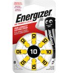 Energizer EZ10 Zinc Air TFT PS TL8 gehoorapparaat batterijen (8st) 8st thumb