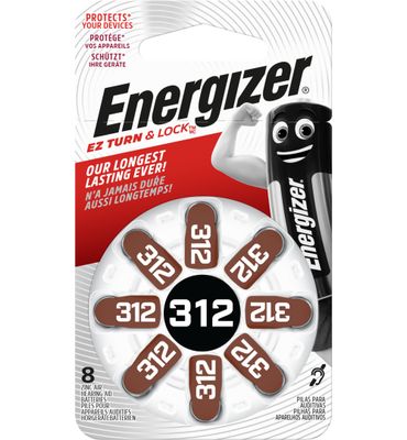 Energizer EZ312 Zinc Air TFT PS TL8 gehoorapparaat batterijen (8st) 8st