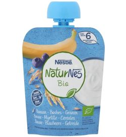 Nestlé Nestlé NaturNes Biologisch Banaan-Bosbes-Granen 6+ mnd (90gr)