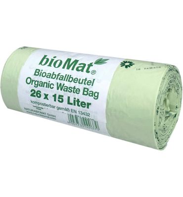 Biomat Wastebag compostable 15/20 liter (26st) 26st