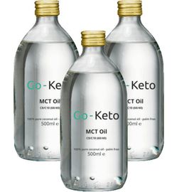 Go-Keto Go-Keto MCT olie premium blend 60 C8/40 C10 trio (3x 500ml)