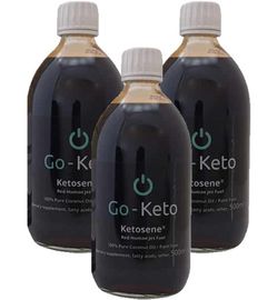 Go-Keto Go-Keto Ketosene MCT oil premium 60/40 astaxanthine trio (3x 500ml)