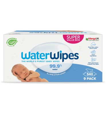 WaterWipes Babydoekjes 9-pak (540st) 540st