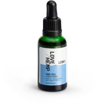 Love Hemp 1200mg 4% CBD Oil Drops   30ml Peppermint (30ml) 30ml