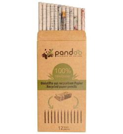 Pandoo Pandoo potloden van gerecycled papier (12st)