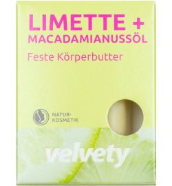 Velvety Velvety body butter bar lime + macadamia nut oil 60 gr (60gr)
