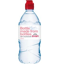 Evian Evian Sportscap 100% recycle PET fles (750ml)