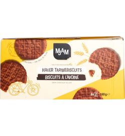 Mjam Mjam Haver tarwe biscuits met melkchocolade (160gr)