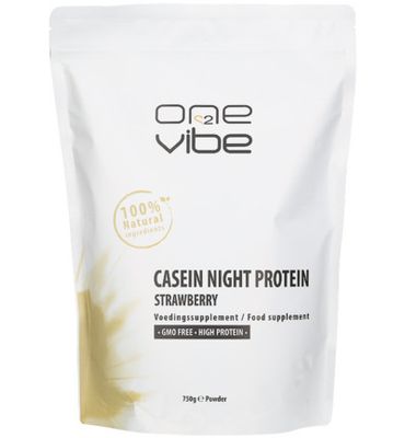 One2vibe Casein night protein powder Strawberry (750gr) 750gr