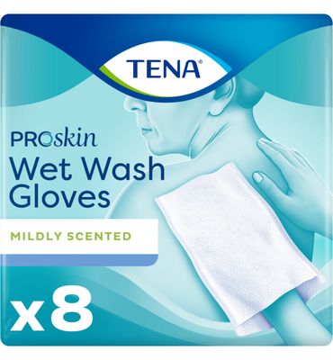 Tena Wet Wash Glove Mildly scented 8 (8st) 8st