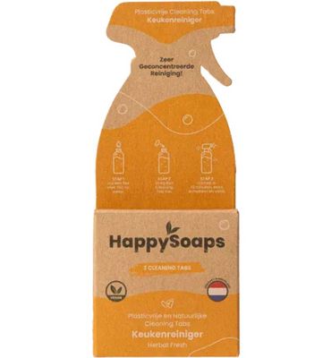 Happysoaps Cleaning tabs keukenreiniger herbal fresh (3st) 3st