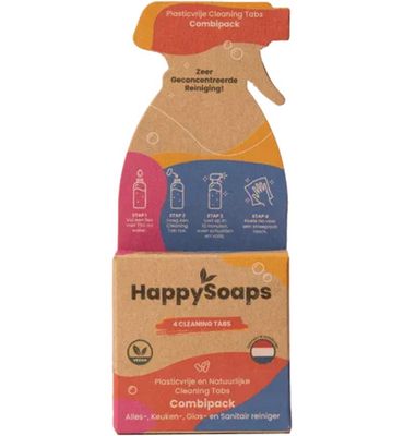 Happysoaps Cleaning tabs combipack alles-, keuken- en sanitai (3st) 3st