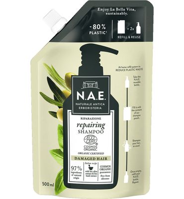N.A.E. Refill Repairing Shampoo Pouch (500ml) 500ml